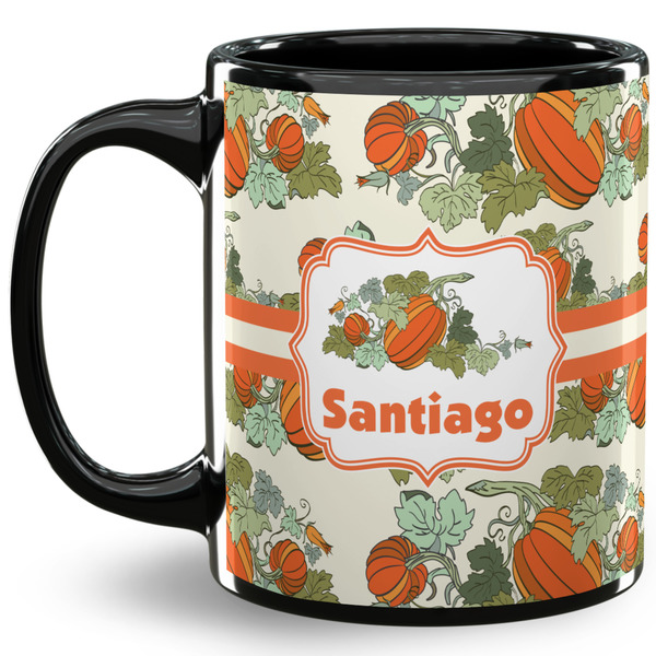 Custom Pumpkins 11 Oz Coffee Mug - Black (Personalized)