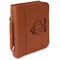 Pumpkins Cognac Leatherette Bible Covers with Handle & Zipper - Main