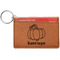 Pumpkins Cognac Leatherette Keychain ID Holders - Front Credit Card