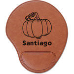 Pumpkins Leatherette Mouse Pad with Wrist Support (Personalized)