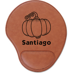Pumpkins Leatherette Mouse Pad with Wrist Support (Personalized)
