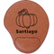 Pumpkins Cognac Leatherette Mouse Pads with Wrist Support - Flat