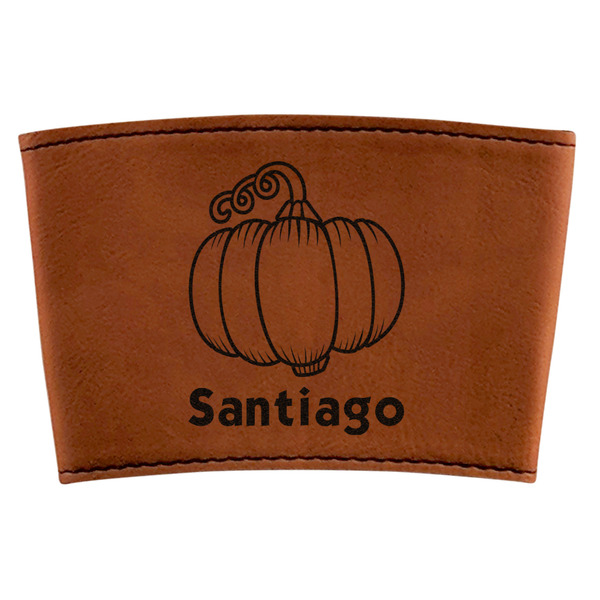 Custom Pumpkins Leatherette Cup Sleeve (Personalized)
