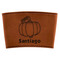 Pumpkins Cognac Leatherette Mug Sleeve - Flat