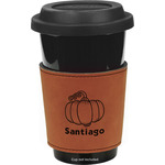 Pumpkins Leatherette Cup Sleeve - Single Sided (Personalized)