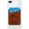 Pumpkins Cognac Leatherette Phone Wallet on iphone 8
