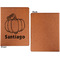 Pumpkins Cognac Leatherette Portfolios with Notepad - Large - Single Sided - Apvl