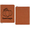 Pumpkins Cognac Leatherette Zipper Portfolios with Notepad - Single Sided - Apvl