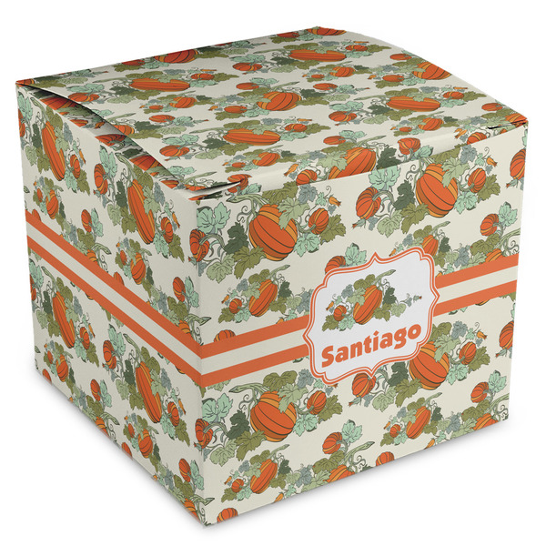 Custom Pumpkins Cube Favor Gift Boxes (Personalized)