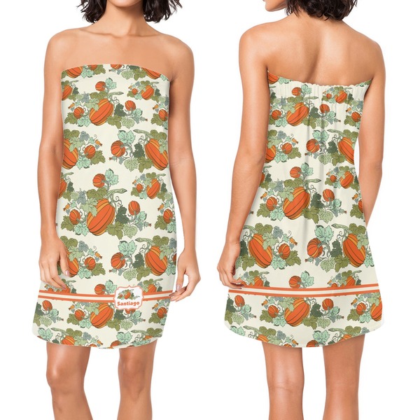 Pumpkins Custom Bath Wrap - Front & Back View