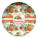 Pumpkins Microwave Safe Plastic Plate - Composite Polymer (Personalized)