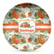 Pumpkins Microwave Safe Plastic Plate - Composite Polymer (Personalized)