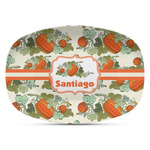 Pumpkins Plastic Platter - Microwave & Oven Safe Composite Polymer (Personalized)
