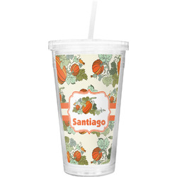 Pumpkins Double Wall Tumbler with Straw (Personalized)