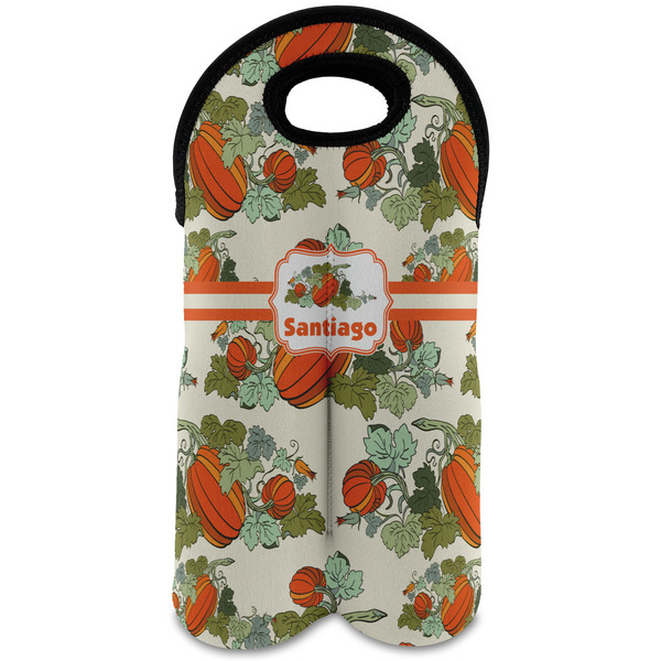 Custom Pumpkins Wine Tote Bag (2 Bottles) (Personalized)
