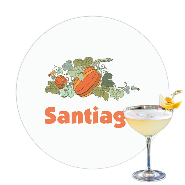 Custom Pumpkins Printed Drink Topper - 3.25" (Personalized)
