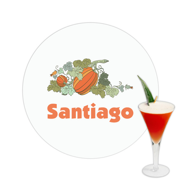 Custom Pumpkins Printed Drink Topper -  2.5" (Personalized)