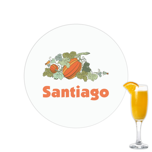 Custom Pumpkins Printed Drink Topper - 2.15" (Personalized)