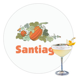 Pumpkins Printed Drink Topper - 3.5" (Personalized)