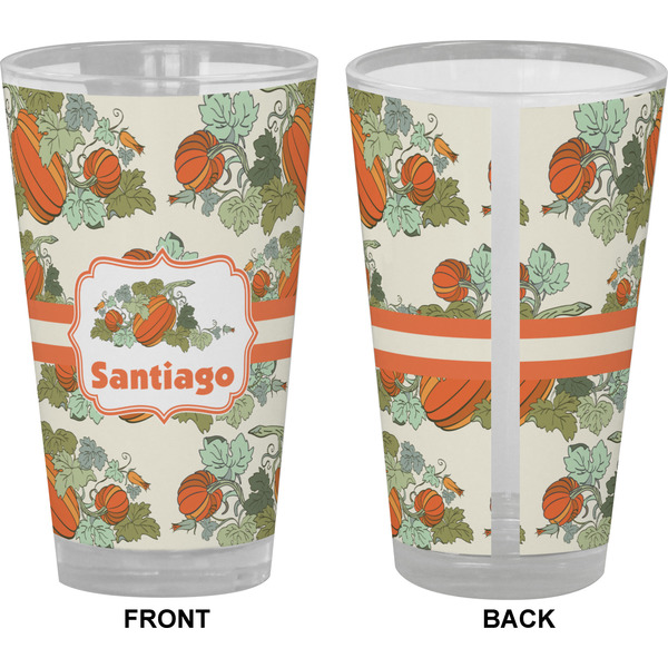 Pumpkins Pint Glass - Full Color - Front & Back Views