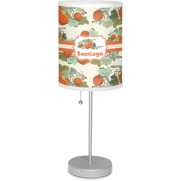 Custom Pumpkins 7" Drum Lamp with Shade (Personalized)
