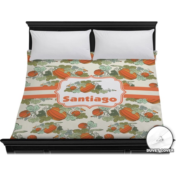 Custom Pumpkins Duvet Cover - King (Personalized)