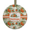 Pumpkins Frosted Glass Ornament - Round