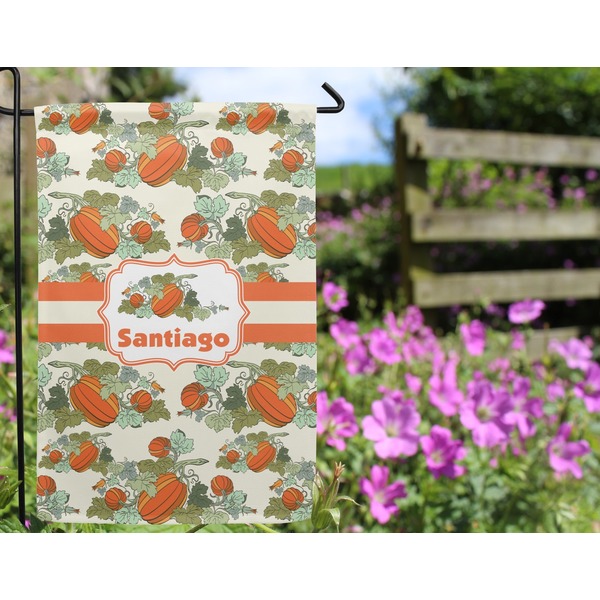 Pumpkins Garden Flag - Outside In Flowers