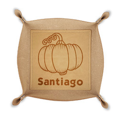 Pumpkins Genuine Leather Valet Tray (Personalized)