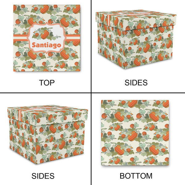 Pumpkins Gift Boxes with Lid - Canvas Wrapped - Large - Approval