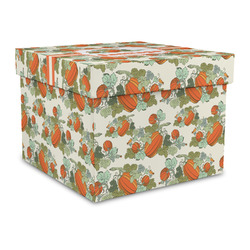 Pumpkins Gift Box with Lid - Canvas Wrapped - Large (Personalized)