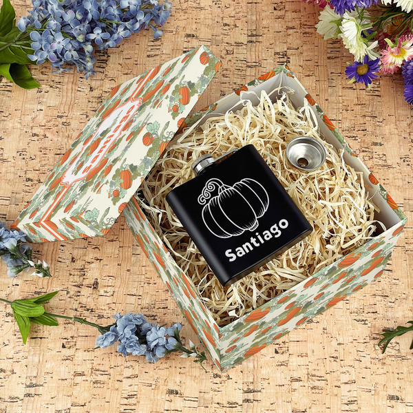 Pumpkins Gift Boxes with Lid - Canvas Wrapped - Large - In Context