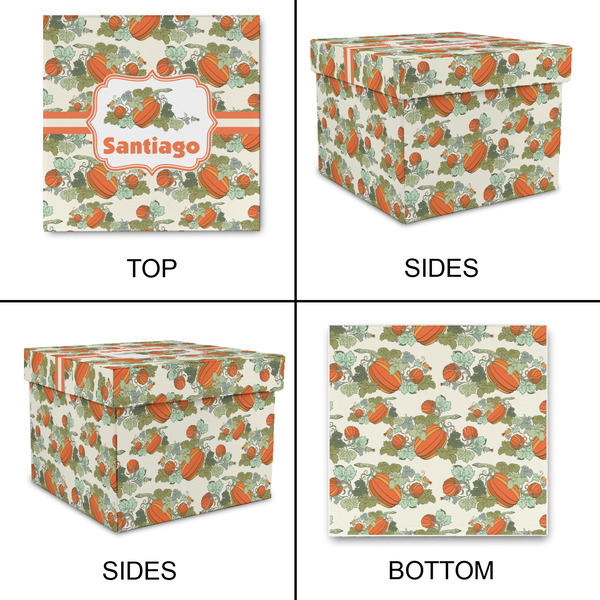 Pumpkins Gift Boxes with Lid - Canvas Wrapped - Medium - Approval