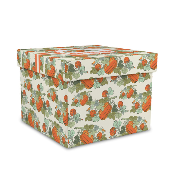 Custom Pumpkins Gift Box with Lid - Canvas Wrapped - Medium (Personalized)