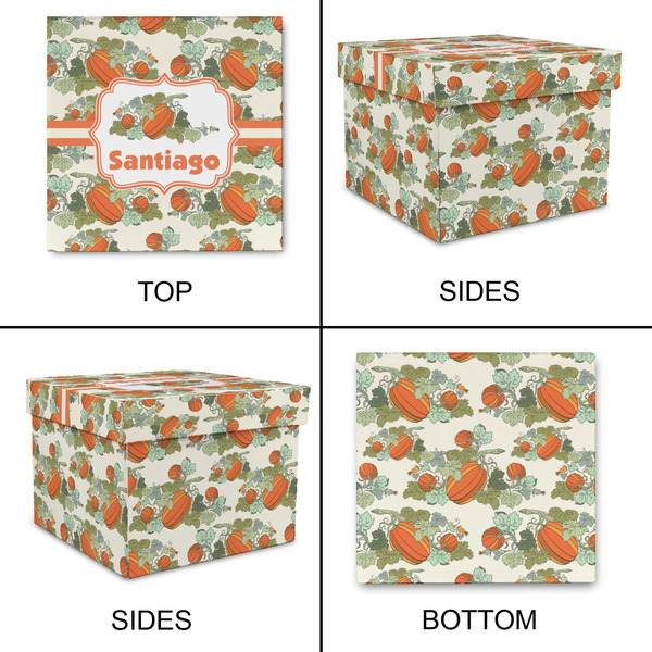 Pumpkins Gift Boxes with Lid - Canvas Wrapped - Small - Approval