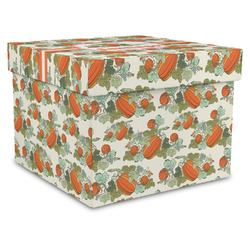 Pumpkins Gift Box with Lid - Canvas Wrapped - X-Large (Personalized)