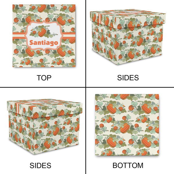 Pumpkins Gift Boxes with Lid - Canvas Wrapped - XX-Large - Approval