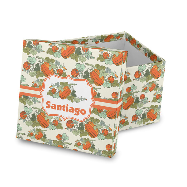 Custom Pumpkins Gift Box with Lid - Canvas Wrapped (Personalized)