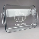 Pumpkins Glass Baking and Cake Dish (Personalized)