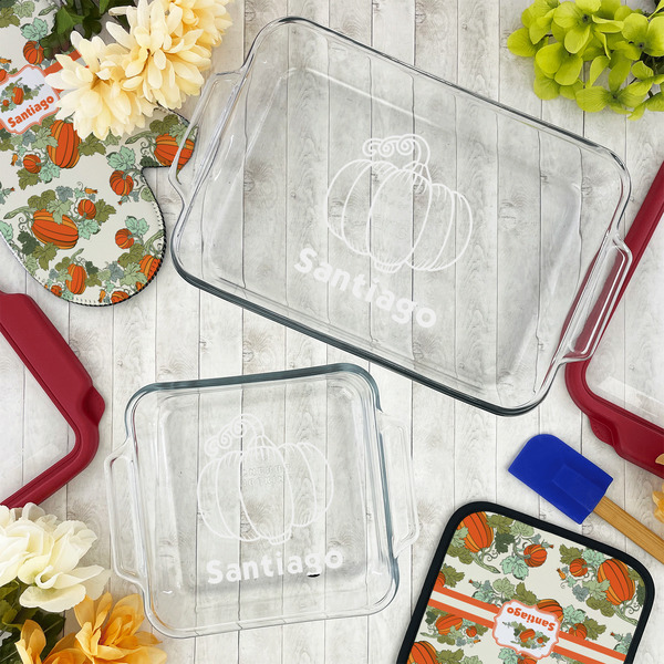 Pumpkins Glass Baking Dish Set - LIFESTYLE