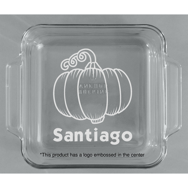 Pumpkins Glass Cake Dish - APPROVAL (8x8)