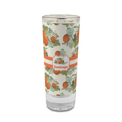 Pumpkins 2 oz Shot Glass - Glass with Gold Rim (Personalized)