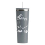 Pumpkins RTIC Everyday Tumbler with Straw - 28oz - Grey - Single-Sided (Personalized)