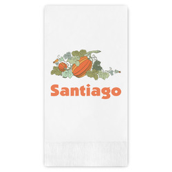 Pumpkins Guest Napkins - Full Color - Embossed Edge (Personalized)