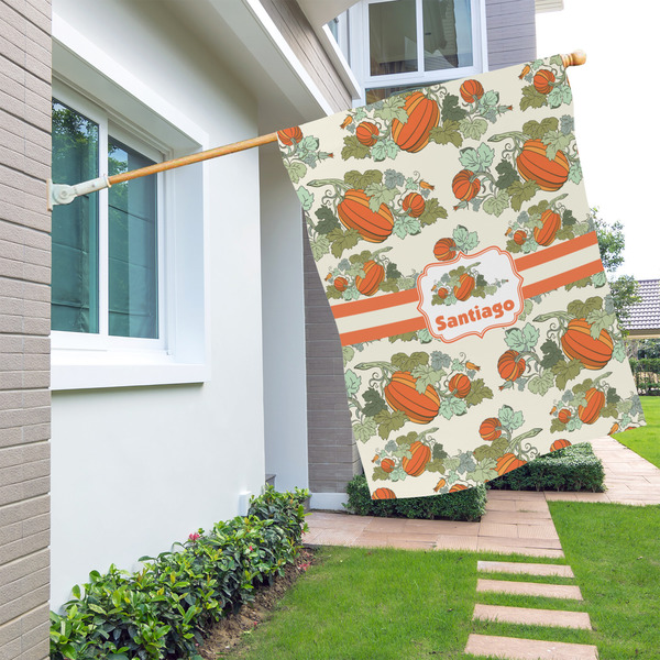 Pumpkins House Flags - Single Sided - LIFESTYLE