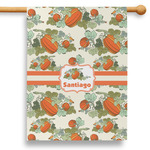 Pumpkins 28" House Flag - Single Sided (Personalized)