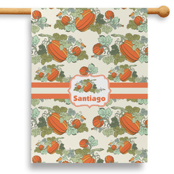 Pumpkins 28" House Flag - Double Sided (Personalized)