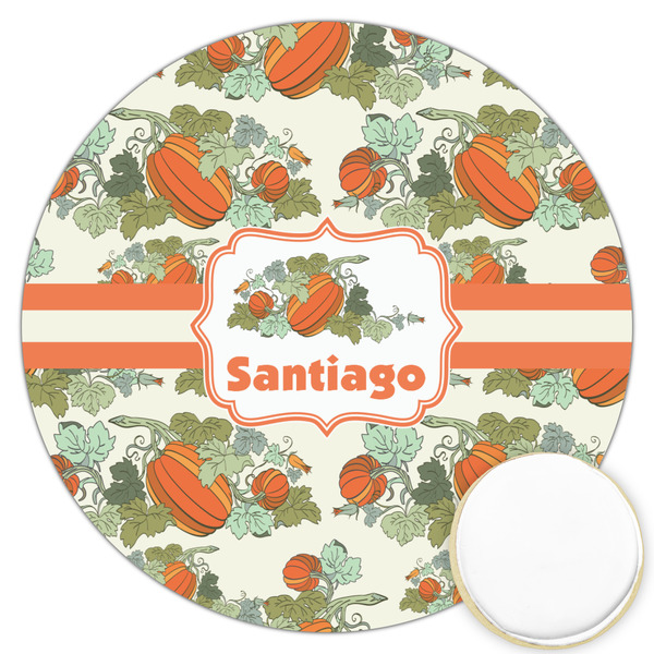 Custom Pumpkins Printed Cookie Topper - 3.25" (Personalized)