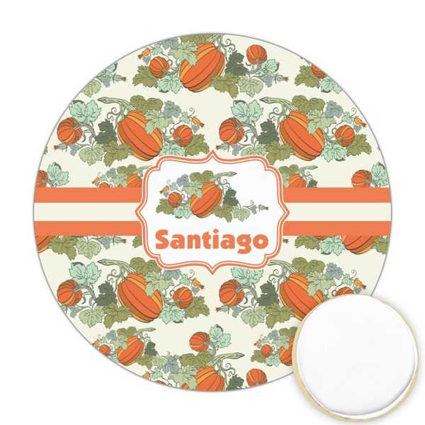 Custom Pumpkins Printed Cookie Topper - Round (Personalized)