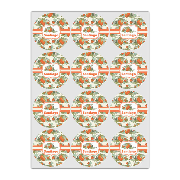 Pumpkins Icing Circle - Small - Set of 12